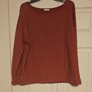 Main Strip Terracotta Long Sleeve Sweatshirt